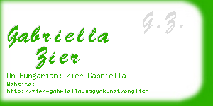 gabriella zier business card